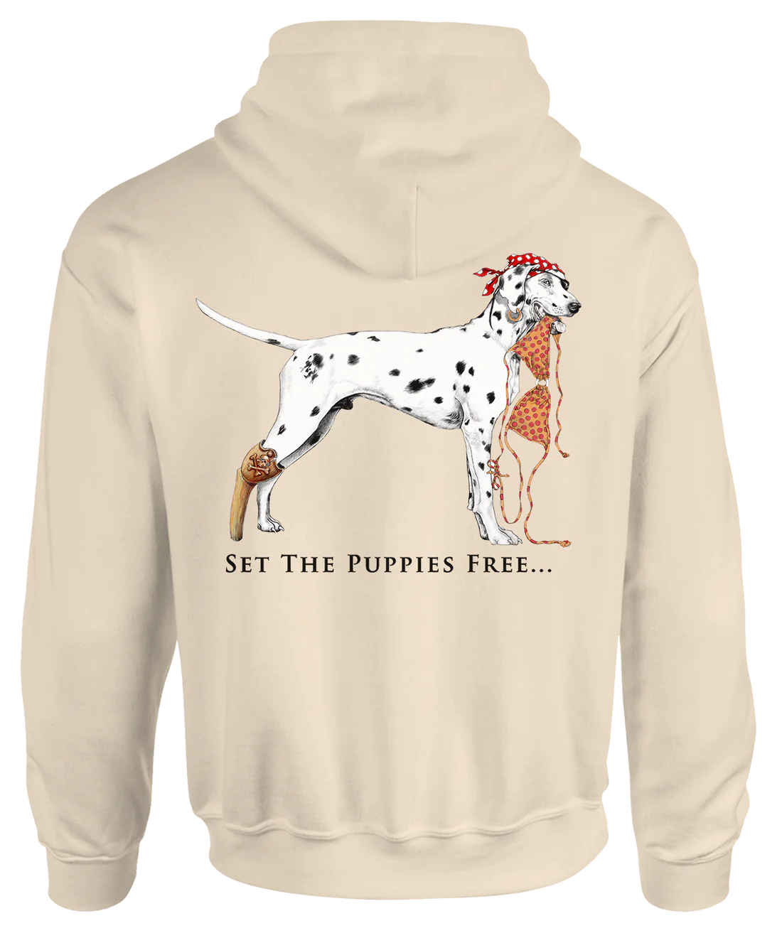 I463-15LS-40-B Bikini Dog - Hooded Sweater - Image 1
