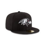 Baltimore Ravens Black & White 59FIFTY Fitted Hat - Imagen 3