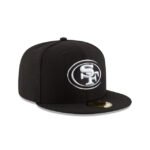 San Francisco 49ers Black & White 59FIFTY Fitted Hat - Imagen 3