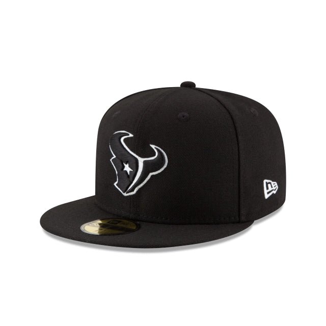 8914552586270.jpg Houston Texans Black & White 59FIFTY Fitted Hat - Imagen 1