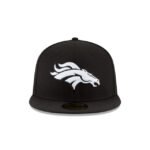 Denver Broncos Black & White 59FIFTY Fitted Hat - Imagen 2