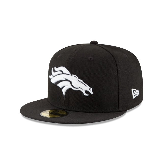 8914553372702.jpg Denver Broncos Black & White 59FIFTY Fitted Hat - Imagen 1