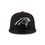Carolina Panthers Black & White 59FIFTY Fitted Hat - Imagen 2