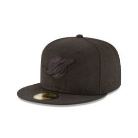 Miami Dolphins Black On Black 59FIFTY Fitted Hat