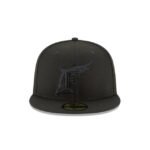 Florida Marlins Blackout Basic 59FIFTY Fitted Hat - Imagen 2