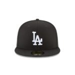 Los Angeles Dodgers Black and White Basic 59FIFTY Fitted Hat - Imagen 2