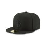 Colorado Rockies Blackout Basic 59FIFTY Fitted Hat