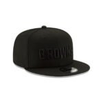 Cleveland Browns Basic Black On Black 9FIFTY Snapback Hat - Imagen 3