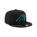 Carolina Panthers Black 59FIFTY Fitted Hat - Imagen 3