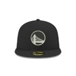 Golden State Warriors Black & White 59FIFTY Fitted Hat - Imagen 2