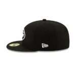 New York Jets Black and White 59FIFTY Fitted Hat - Imagen 5