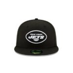 New York Jets Black and White 59FIFTY Fitted Hat - Imagen 2
